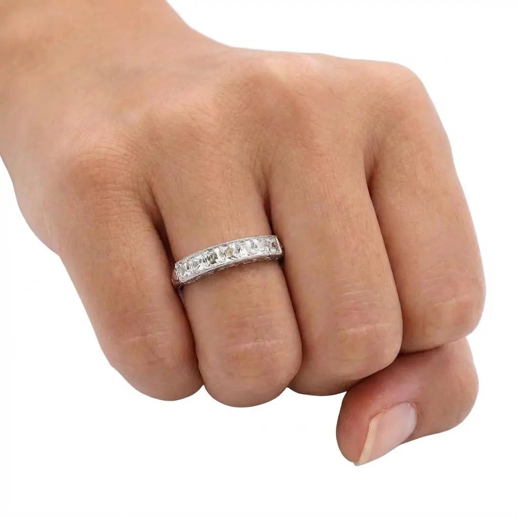 0.99ct French Cut Diamond Ring