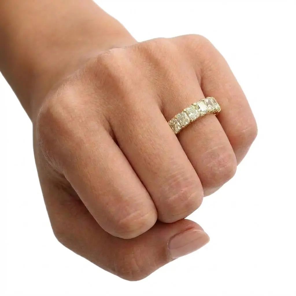 7.20ctw Radiant Cut Diamond Eternity Band