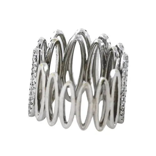 White Diamond Multi-Stone 18K Gold Ring