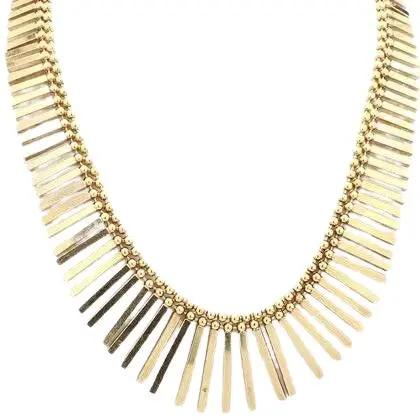 14k Yellow Gold Cleopatra Style Necklace
