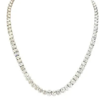 Oval Diamond Riviera Necklace 45.20ctw