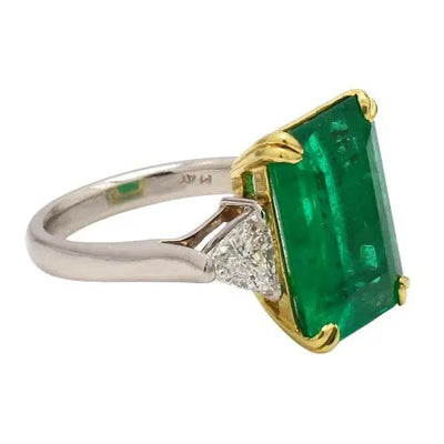 8.04ct Emerald Cut Colombian Emerald Ring