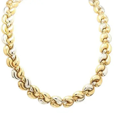 Puffed Teardrop Links 18K Gold Chimento Necklace