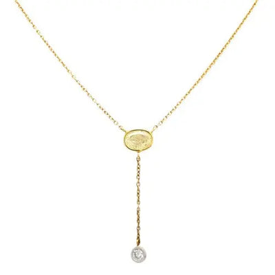 Fancy Yellow Diamond Gold Necklace with Tassel