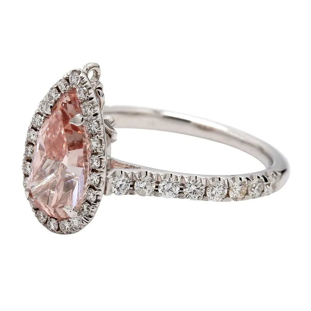 2.13ct Pear-Shaped Pink Diamond Ring