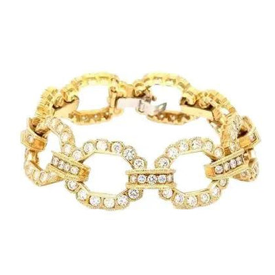 18K Yellow Gold Bracelet with Diamonds