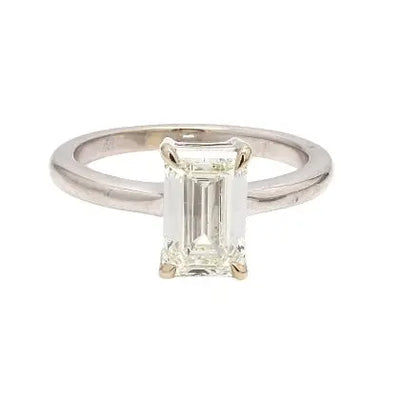 2.01ct Emerald Cut Diamond Solitaire Ring