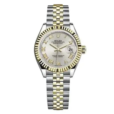 Rolex Datejust 28mm with Silver Roman Dial and Fluted Bezel