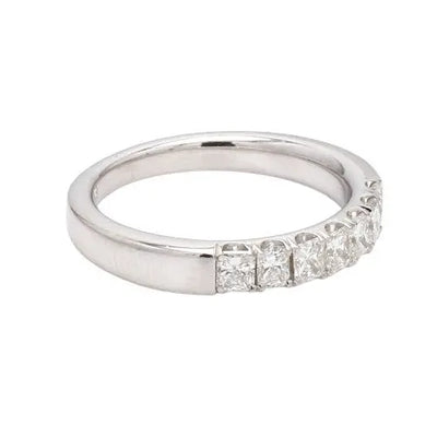 Radiant-Cut Diamond Ring with Seven Stones
