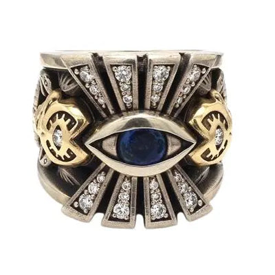 Nightrider Eye of Providence Sapphire and Diamond Band