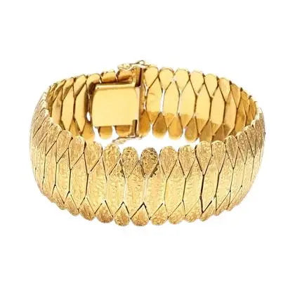 18K Gold Bracelet with Ornate Links