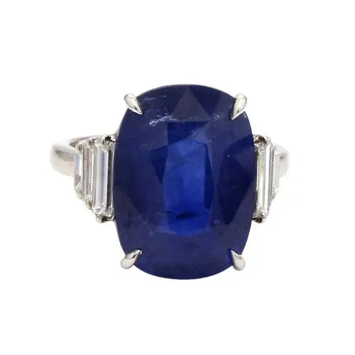 Sapphire & Baguette Diamond Ring