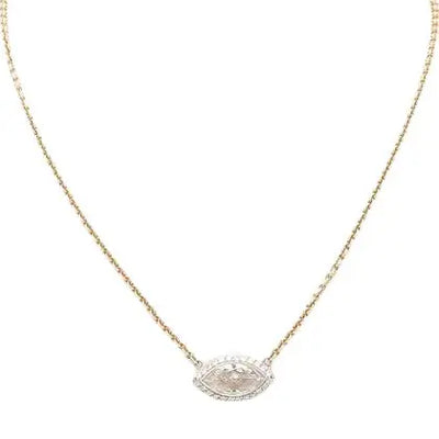 18k Two-Tone Gold Pendant Necklace with Diamonds