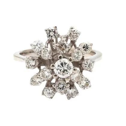 18k White Gold Ring with Diamonds