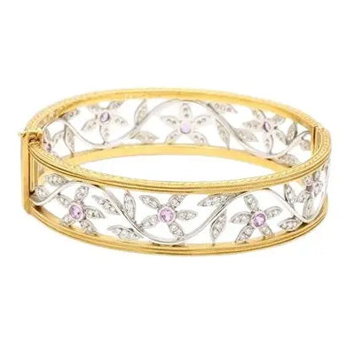 Cathy Waterman Pink Sapphire & Diamond Bracelet