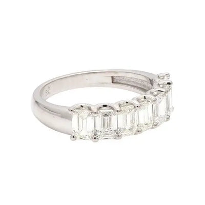 Emerald-Cut Diamond U-Style Ring