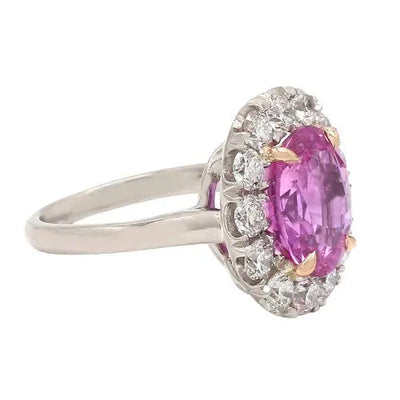 6.15ct Pink Sapphire Oval Ceylon No Heat AGL certified