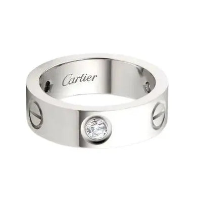 Cartier Love Ring in 18k White Gold with Diamonds