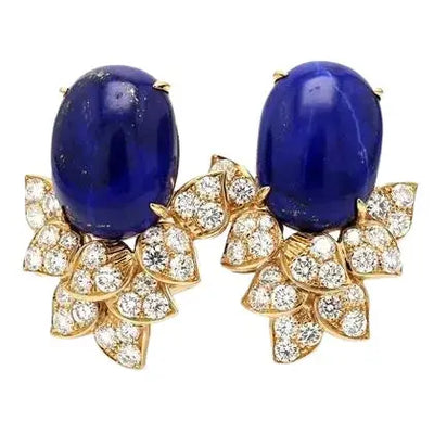 Van Cleef & Arpels Lapis Lazuli Earrings with Diamonds
