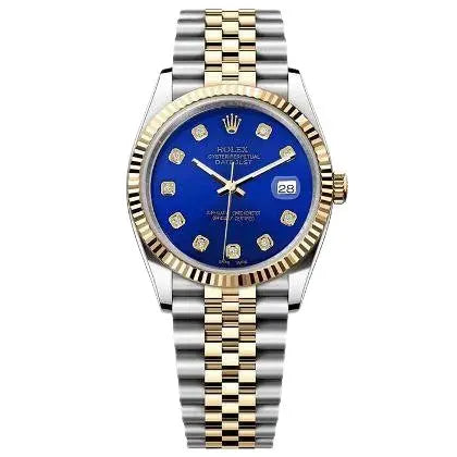 Rolex Datejust 36mm Blue Diamond Dial, Fluted Bezel – Model 16013