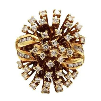 18k Yellow Gold Ring with Diamonds