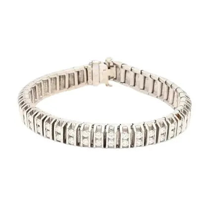 14k White Gold Diamond Tennis Bracelet
