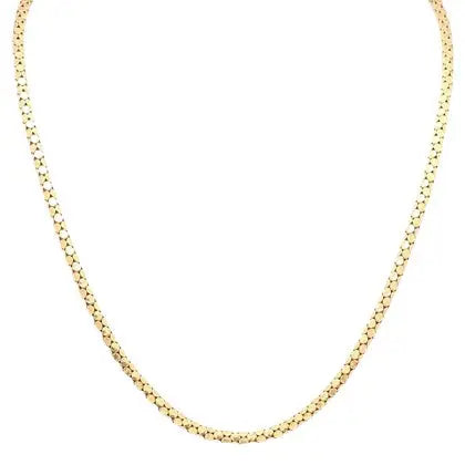 18K Yellow Gold 2.4mm Fancy Box Link Chain