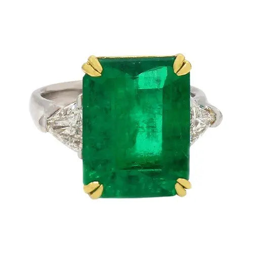 8.04ct Emerald Cut Colombian Emerald Ring