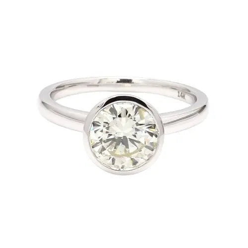 1.90ct Round Brilliant Diamond Bezel-Set Ring Sz.7