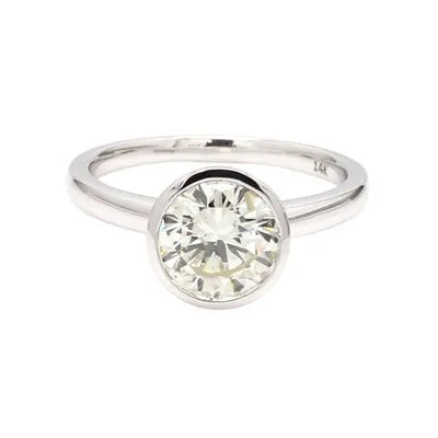 1.90ct Round Brilliant Diamond Bezel-Set Ring Sz.7