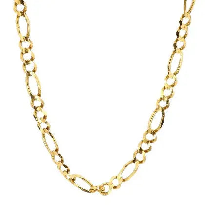 14K Yellow Gold 8mm Figaro Chain