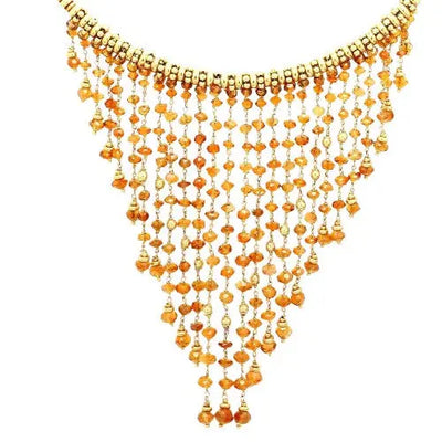 Firenze Citrine Bead Bib Necklace