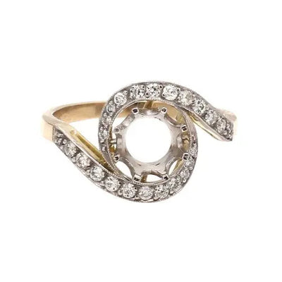 1.61ct Round Brilliant Cut Diamond Ring in a Bypass Setting