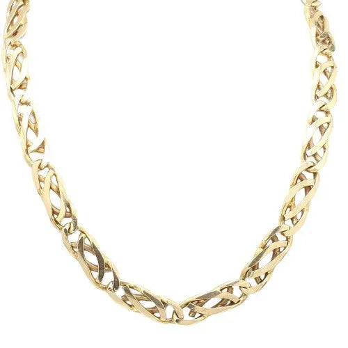 14K Yellow Gold 7.7mm Fancy Link Chain