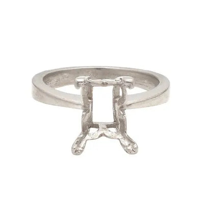 Platinum Solitaire Ring with I SI2 Radiant Diamond