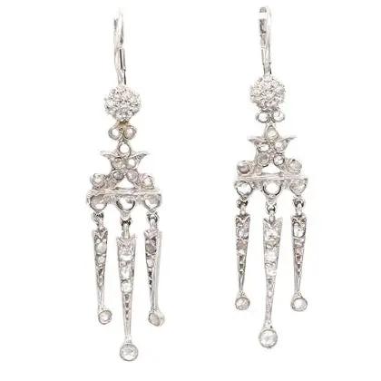 18k White Gold Earrings with Diamonds