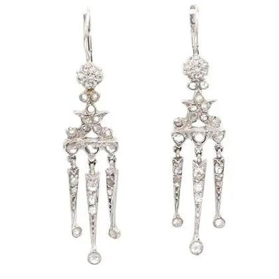 18k White Gold Earrings with Diamonds
