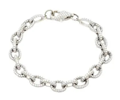18k White Gold Bracelet with Diamonds