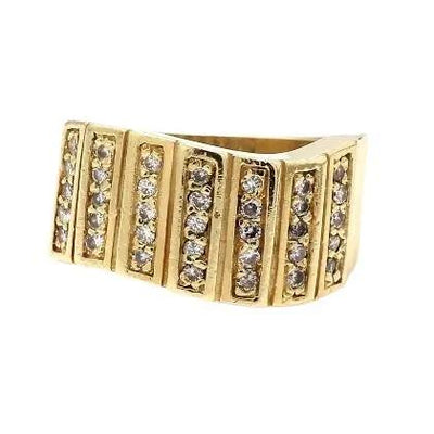 14k Yellow Gold Diamond Band