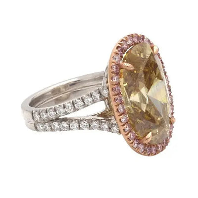 9.99ct Fancy Deep Brown-Yellow Oval Diamond GIA