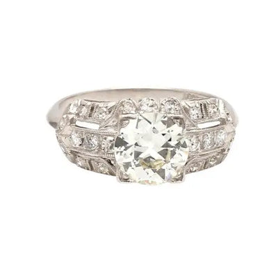 1.53ct Old European Cut Diamond Ring Sz.6.75