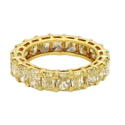 9.97 Fancy Yellow Diamond Radiant Cut Eternity Band