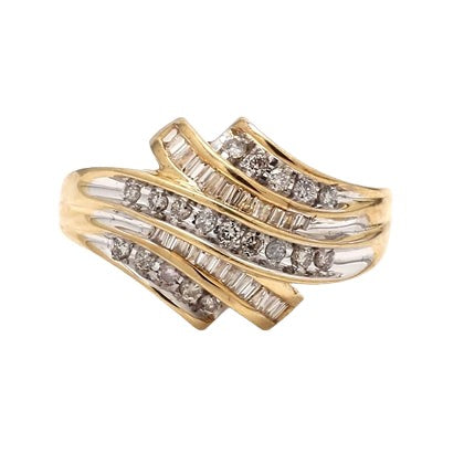 14K Yellow Gold Diamond Estate Ring
