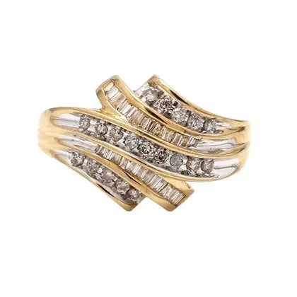 14K Yellow Gold Diamond Estate Ring