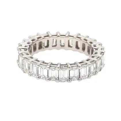 Emerald-Cut Diamond Eternity Band with 25 Stones
