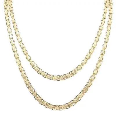 18k Yellow Gold Fancy Link Chain