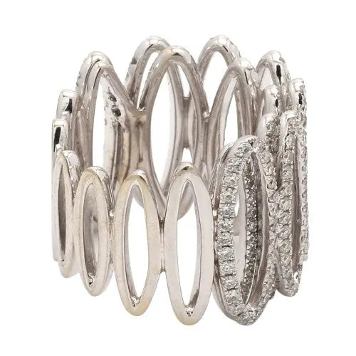 White Diamond Multi-Stone 18K Gold Ring