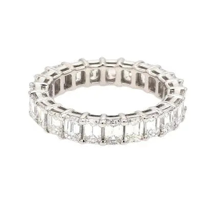 Emerald-Cut Diamond Eternity Band with 23 Stones