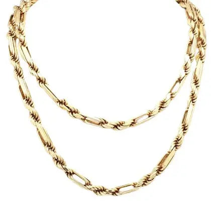 14K Yellow Gold 4.5mm Mixed Link Chain