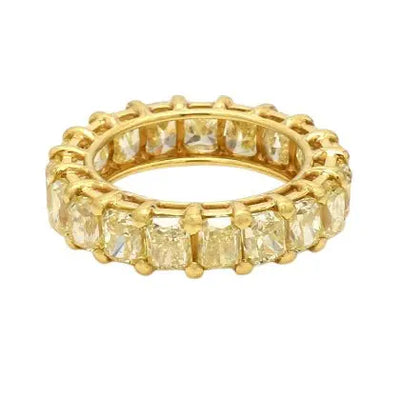 9.17ctw Fancy Intense Yellow Radiant Eternity Band